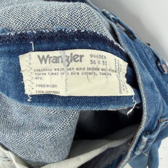 Vintage Wrangler Jeans Men’s 36 x 33 Straight Made In The USA Classic Denim - Picture 7 of 8